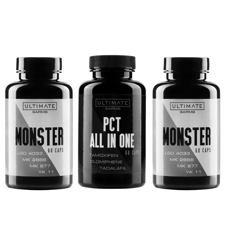 SARMs Stack Monster y PCT para masa muscular